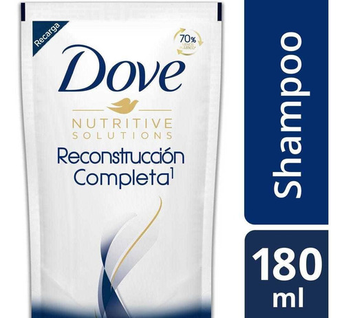 Shampoo Dove Repuesto Reconstruccion Completa X 180 Ml