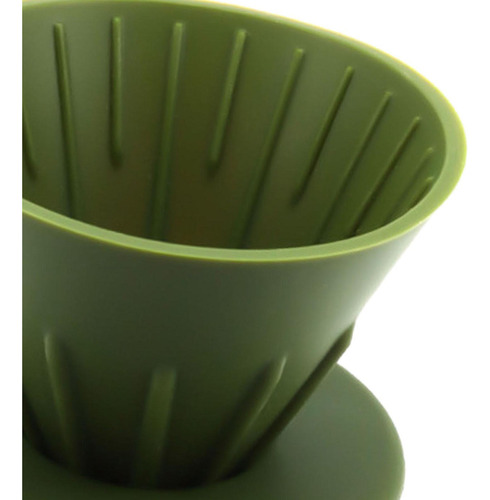 2 Filtro De Café De Silicona Reutilizable Ortable, Verde