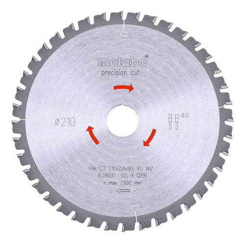Metabo Hoja De Sierra Circular Precision Cut 210x30 6.28037
