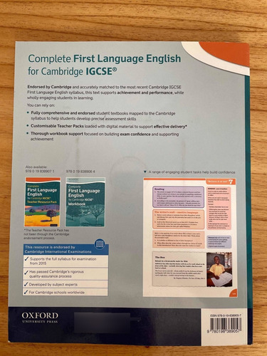 Complete First Language English For Cambridge Igcse + Cd (Usado)