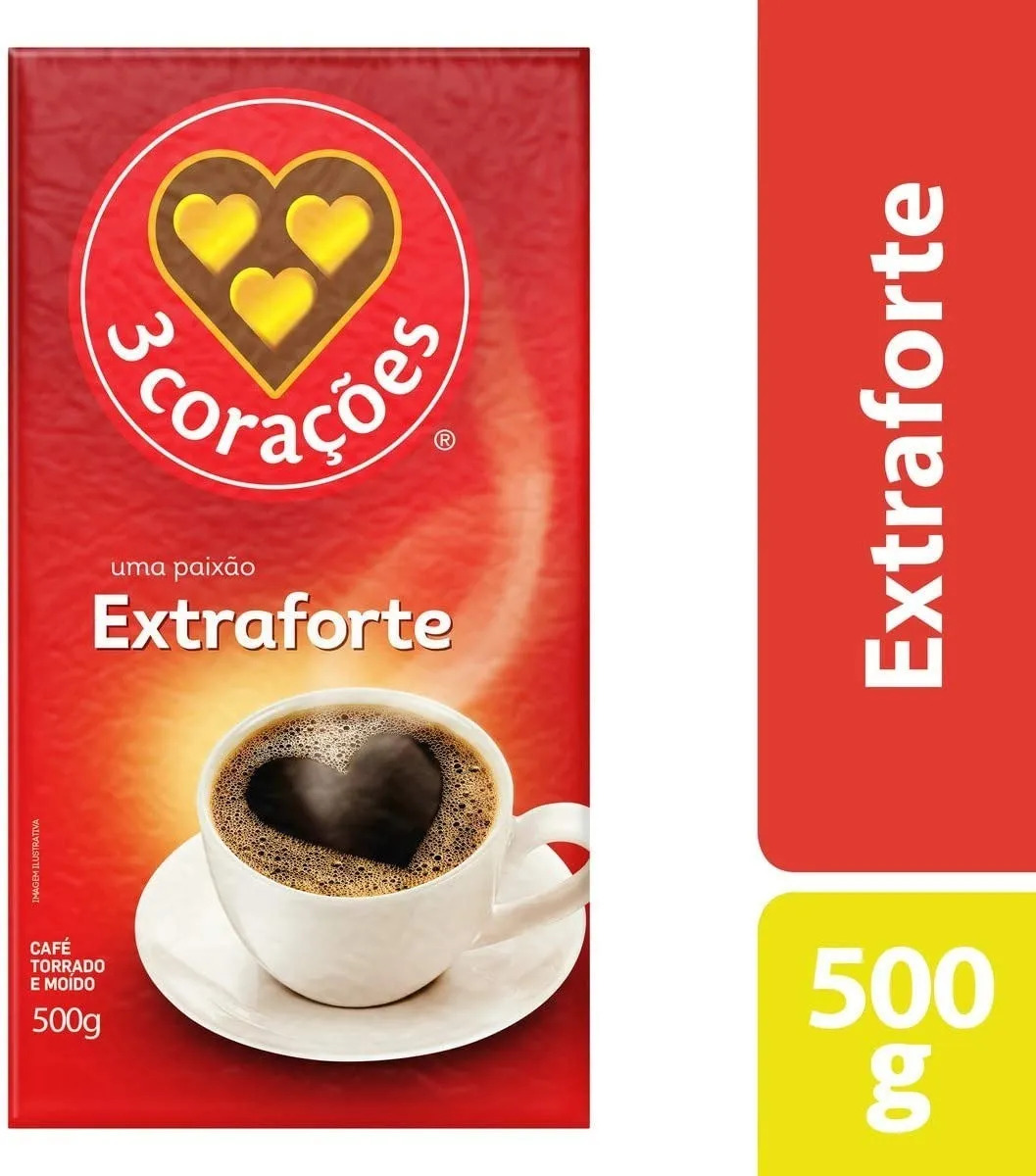 Café Torrado e Moído a Vácuo Extraforte Pacote 500g 3…