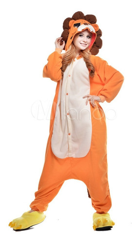 Leão Leãozinho Pijama Macacão Kigurumi - Pronta Entrega