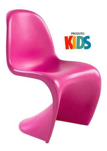 Cadeira Panton Junior Infantil Brincadoteca Rosa Fosco