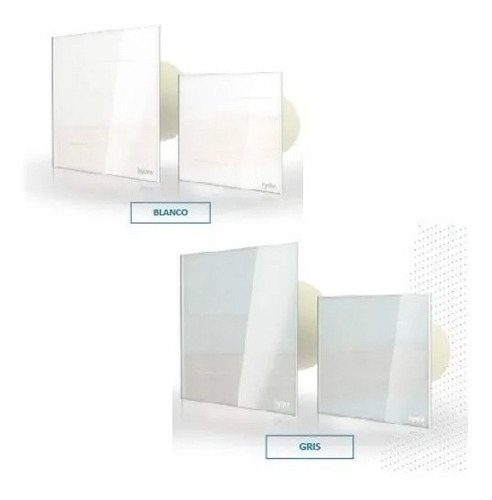 Extractor Baño Vidrio Hydra 10 Cm Aire Blanco Potenciado 4 Pulgadas