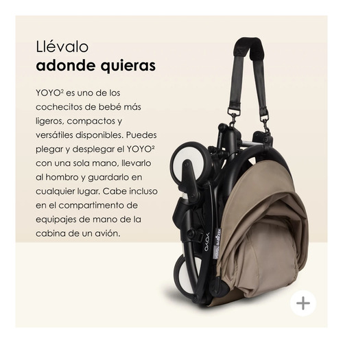 Babyzen Carriola Yoyo2 Chasis Negro Y Color Pack 6+ (taupe) Dorado Oscuro Negro (Usado)