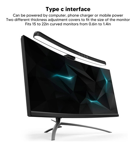 Barra De Luz De Monitor Curva, Luz Led De Pantalla De Táctil
