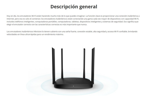 Router Inalámbrico Hikvision Wifi 6 1500 Mbps Doble Banda
