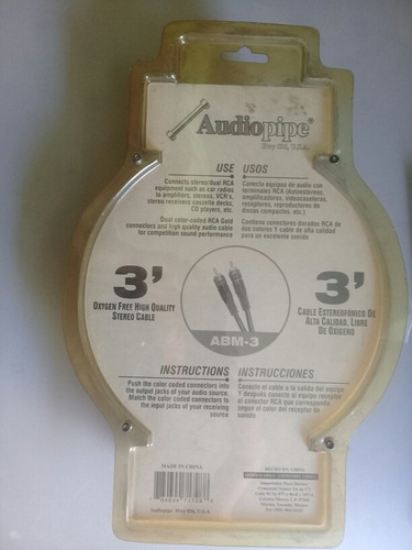 Cable Rca Audio Pipe Macho Macho 3-pies 92cm