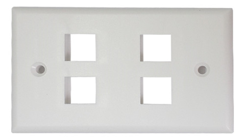 Face Plate Blanco 4x2 4 Puertos Faceplate Coupler Rj45