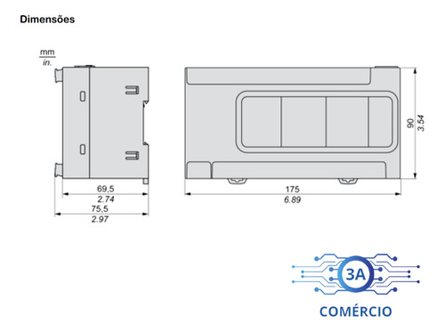 Clp Schneider Tm200c40t 40e/s Digital 24vdc Modbus Rtu/ascii