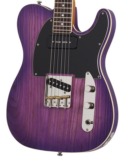 Guitarra elétrica Schecter Telecaster Purple Burst Pearl, cor violeta, material de escala, jacarandá, orientação à mão direita