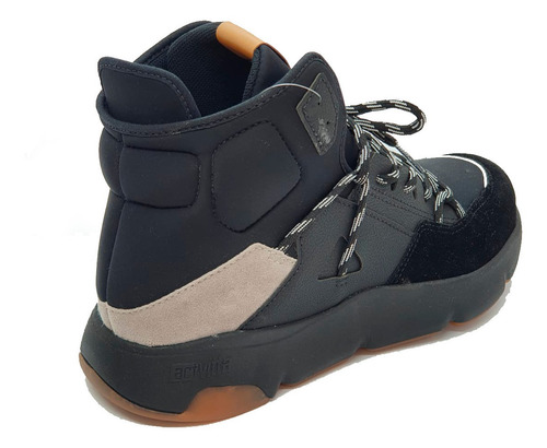 Tenis Cano Alto Actvitta Tecido Preto/cinza Ref. 4905.106
