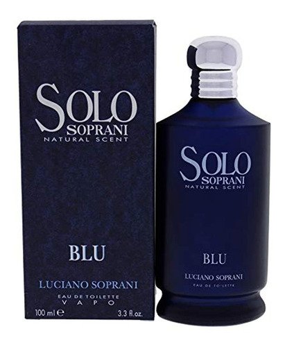 Luciano Soprani Solo Blu Eau De Toilette Spray, 3,4 onza