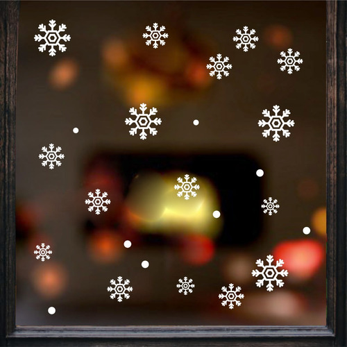 Imagen 4 de 6 de Copos De Nieve Sticker Vinil