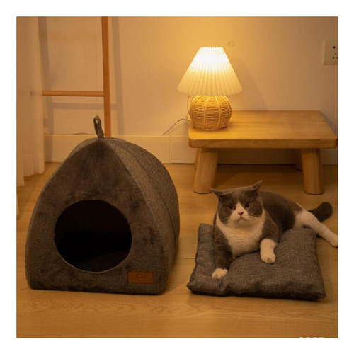 Gran Gato Cueva Cama Caliente Cesta Cojín Grueso Perro Casa