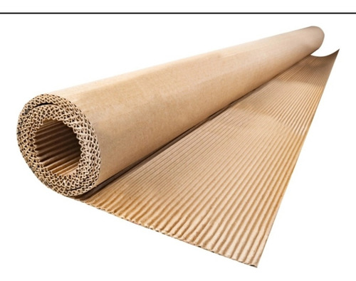 Rollo De Cartón Corrugado 90 Cm X 20mts Marrón