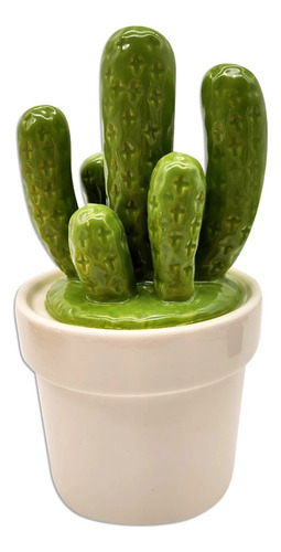 Cactus Decorativo De Cerámica Adorno Tuna Decoración Hogar