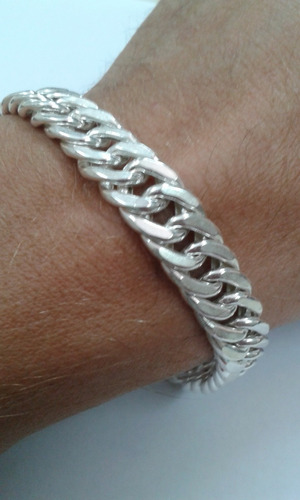 Pulsera Plata Groumet  - Ancho 12mm - C/marinero