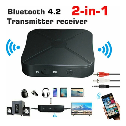 Bluetooth 5 Receptor Y Transmisor 3-in-1 Stereo 