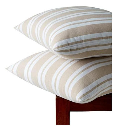 Encasa Homes Juego De 2 Fundas De Almohada Con Rayas Color B