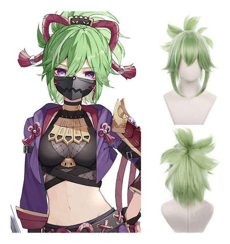 Kuki Shinobu Cosplay Pelucas For Mujeres Niñas Genshin