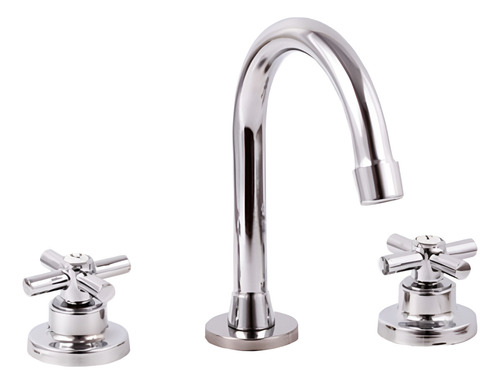 Torneira Misturador Para Lavatório E Lavabo C64 1/4 De Volta Acabamento Cromado Cor Prateado
