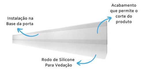 Imagem 3 de 8 de Rodinho Vedador Autoadesivo Duradouro Transparente 80cm