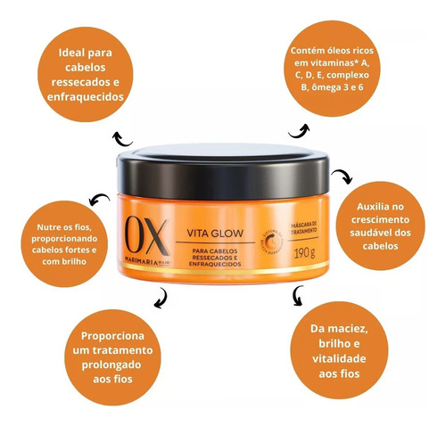 Nutrição Pro Cabelo Ox Mari Maria Kit Com Shampoo E Máscara