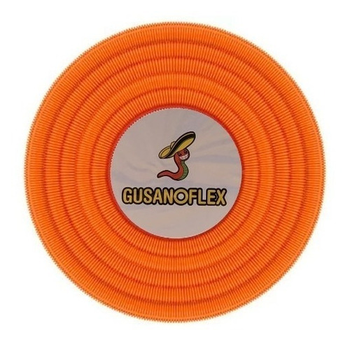 Poliflex Gusanoflex Naranja 1/2 Pul Rollo 100m C/guia