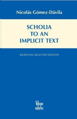 Libro Scholia To An Implicit Text