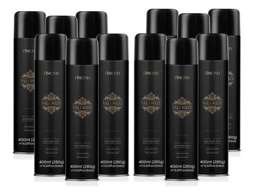 Kit C/12 Hair Sprai Amend Valorize Ultraforte 400ml