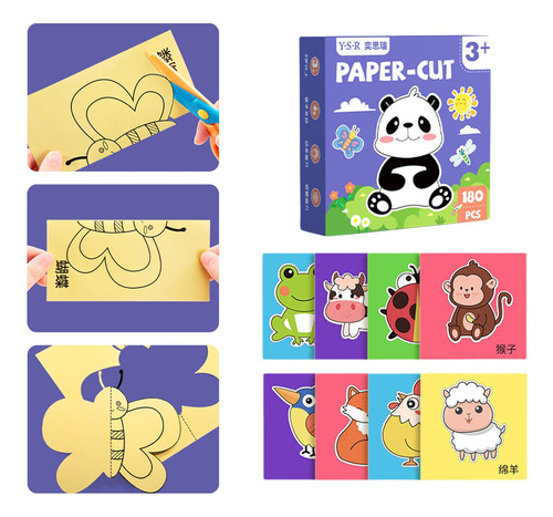 Juego De Suministros De Arte Para Cortar Papel Tema Animal