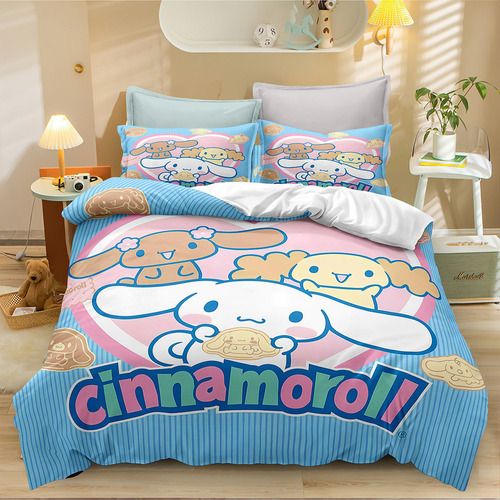 A New Juego De Cama Doble Cinnamoroll Funda De Edredón