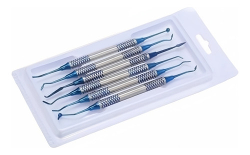 Juego De Espátulas Rellenas De Compuesto Dental Azul 6 Pcs