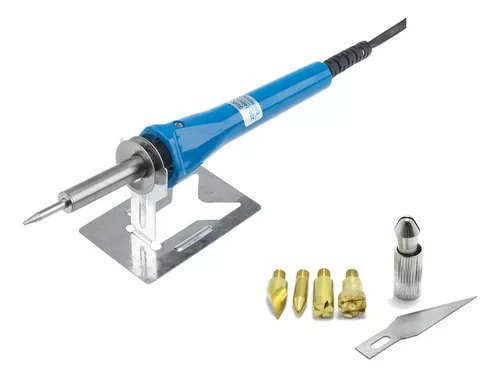 Pirograbador Vt-power Zd707a. Madera Cuero Papel. Set De 6 Piezas, Cutter Y Soporte incluidos