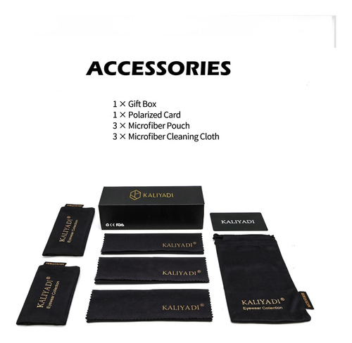Kaliyadi Gafas Polarizadas Unisex, Protección Uv