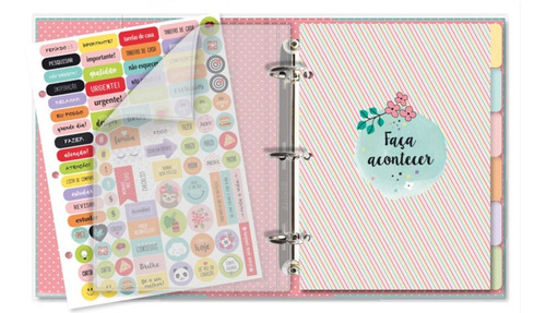 Caderno Fichário Argolado Lhama - 12 Mat- Capa Pvc