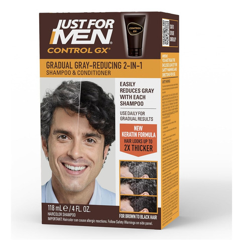Just For Men Champú Y Acondi- Reductor Castaño Claro A Negro