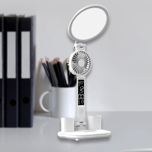 L Lámpara De Escritorio Con Ventilador, Lámpara De Estudio,