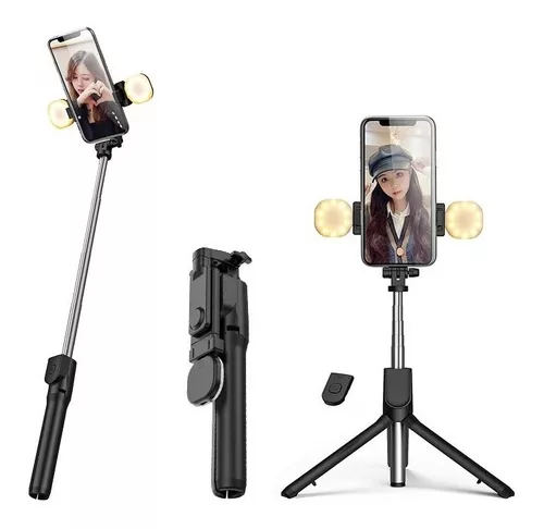 Palo Selfie Bluetooth Stick Celular Aro Luz Tripode 70 Cm