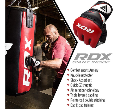 Guantes De Mma Rdx, Con Soporte De Muñeca Ajustable