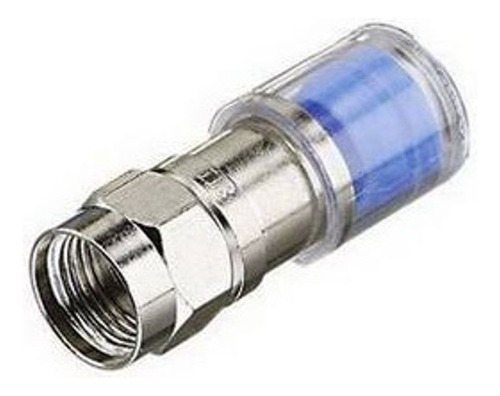 Conector De Compresión Rg-6 F Omniconn Azul Ideal Paq. 50 Pz