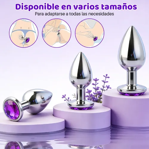 3pz Butt Plug Anal Gema Metal Joya Dilatador Juguete Sexual | Meses sin  inters