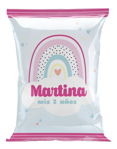 Bolsas Golosineras Personalizadas Chipbag Arcoiris Nubes X10