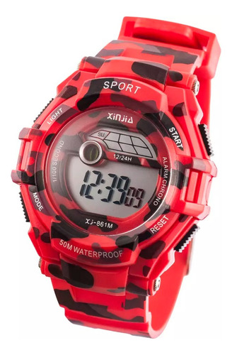 Reloj Digital Camuflado Dama / Mujer  Xinjia 861m - 5 Bar