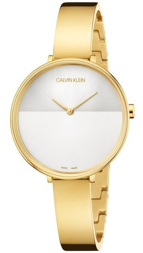 Relógio feminino Calvin Klein Rise K7a23546 Original Gold Steel