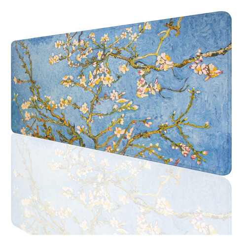 Smoaffly Tapete De Escritorio Van Gogh Con Diseño De Flor .