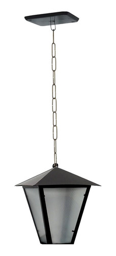 Luminária Imperial De Teto Alumínio Fundido Preto 38cm