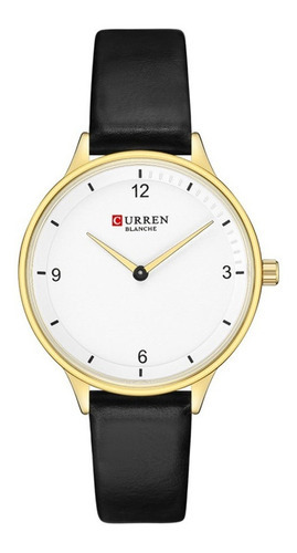 Reloj analógico Curren C9039l para mujer, dorado y negro