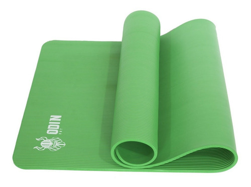 Tapete De Yoga Mat Em Nbr 10mm Premium - Odin Fit Cor Verde